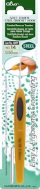 Clover Soft Touch Steel Crochet Hooks, No. 14/0.50mm ,1027