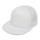 DALIX Flat Billed Trucker Cap with Mesh Back in White