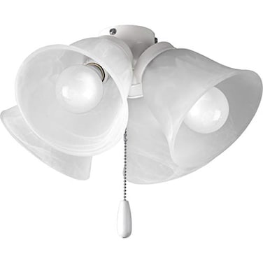 Progress Lighting AirPro 13.6" 4-Light Ceiling Fan Light Kit, White