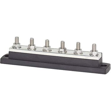 Blue Sea Systems 2126 250 Amp MaxiBus BusBar with 6 studs, 2126