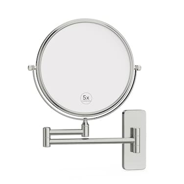Nicesail Wall Mounted Magnifying Makeup Mirror Brushed Nickel 10x 8inch