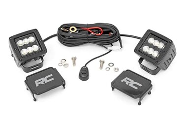 Rough Country 2" Black Series Square CREE Cube LED LightsFlood - 70133BL
