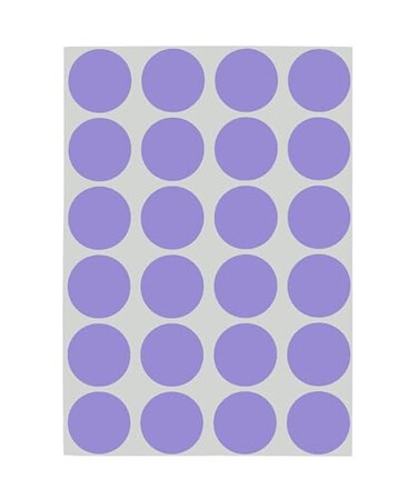ChromaLabel Lavender Dot Stickers, 3/4 Inch Removable, 1008/Pack