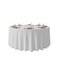 Urby 120 inches Large White Round Tablecloth, Medium Weight Polyester