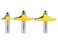 YONICO Router Bits Table Edge Thumbnail Set 3 Bit 1/2-Inch Shank 13340