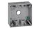 Sigma Engineered Solutions 14353-5 Weatherproof 3/4" 5 Hole 2-Gang Box, Gry