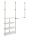 ClosetMaidMaximizer&bdquo;Closet Accessory, Add Adjustable Storage Space, 4 Shelves, Double Hang Rod, Tool Free, Add On Unit, White