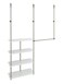 ClosetMaidMaximizer&bdquo;Closet Accessory, Add Adjustable Storage Space, 4 Shelves, Double Hang Rod, Tool Free, Add On Unit, White