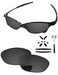 PapaViva Replacement LensesRubber KitsScrewdriverScrews for Oakley Juliet 55mm Sunglass Solid Black Polarized