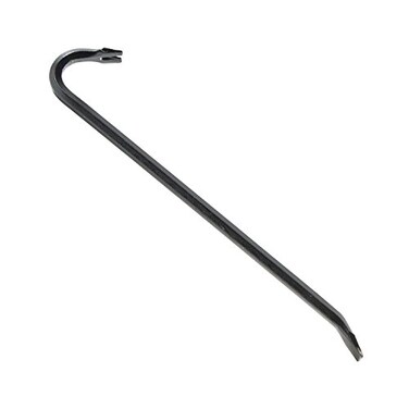 Edward Tools Gooseneck Wrecking Bar - Extra strength drop forged steel pry bar for easier demolition - Gooseneck for added ripping bar leverage - Nail puller end/chisel end - Rust proof ,24 Inch