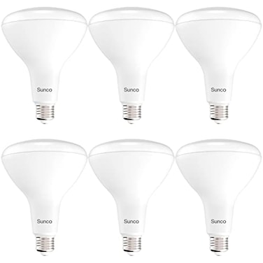 Sunco Lighting Sunco 6 Pack BR40 LED Flood Light Bulb, E26, 17W=100W, 4000K Cool White