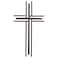 Dicksons Galvanized Look Double Layer 16 inch Decorative Metal Decorative Hanging Wall Cross
