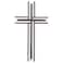 Dicksons Galvanized Look Double Layer 16 inch Decorative Metal Decorative Hanging Wall Cross