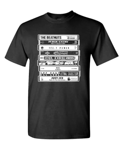 هود أورنامنتس Hoodornaments Hood Ornaments Hip Hop Artists Cassettes Old School Rap Mens Cotton t-shirt m