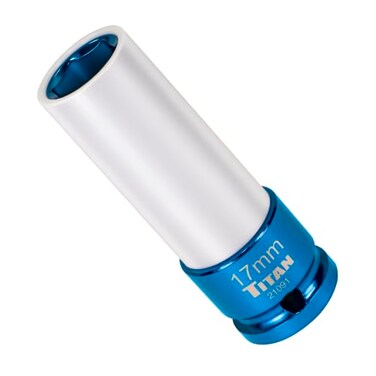 Titan 21091 1/2-Inch Drive x 17mm Non-marring Impact Deep Lug Nut Socket