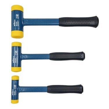 Wiha 80290 Medium Hard Dead Blow Hammer Set, 3-Piece