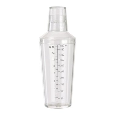 Winco 16 oz Clear Plastic Shaker Cups