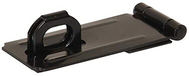 Hillman Hardware Essentials Fixed Staple Safety Hasp Black 3-1/2 Inch"- 851425