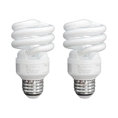 Xtricity Compact Fluorescent Light Bulbs T2 Spiral, E26 Base ,2 Pack