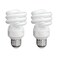 Xtricity Compact Fluorescent Light Bulbs T2 Spiral, E26 Base ,2 Pack