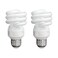 Xtricity Compact Fluorescent Light Bulbs T2 Spiral, E26 Base ,2 Pack