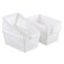 Fiazony 6-Pack White Plastic Storage Basket, Small Storage Basket