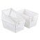 Fiazony 6-Pack White Plastic Storage Basket, Small Storage Basket