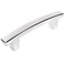 Cosmas 10 Pack 5236CH Polished Chrome Arch Pull 3-1/2 Inch Hole Centers