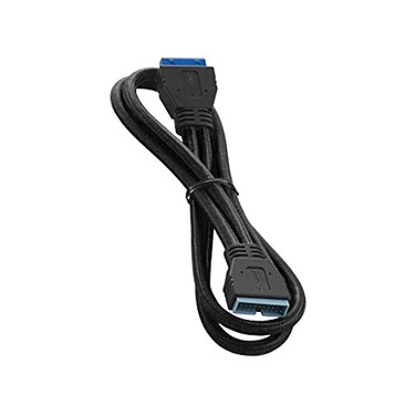 CableMod ModFlex Sleeved Internal USB 3.0 ,Black, 50cm