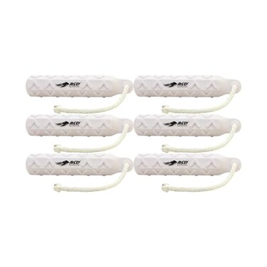 Avery ASD 2" HexaBumper Hunting Sporting Dog Game Retriever DummyWaterUpland Mark Training Retrieval ToolHexagonal, Floating Design, Easy-Grip Texture, Throw Rope, 6 Pack, White ,02711