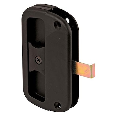 Prime-Line A 186 Black Plastic Sliding Screen Door Latch and Pull, Alumilite ,Single Pack