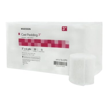 McKesson Cast Padding, Non-Sterile, White, Polyester, 4 yds, 3 in, 20 ct