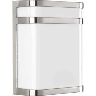 Progress Lighting Valera Medium LED Outdoor Wall Lantern Light, Brushed Nickel