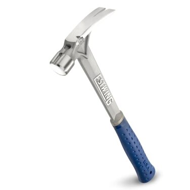 ESTWING Ultra Series Hammer, 15oz Smooth Face, Blue Grip, E6-15S