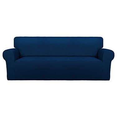 PureFit Stretch Couch Covers for Sofa Large Sofa Slipcovers Navy