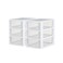 Sterilite Stacking Drawer Storage Organizer for Clothes, 6 Quart, 6-Pack