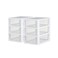 Sterilite Stacking Drawer Storage Organizer for Clothes, 6 Quart, 6-Pack