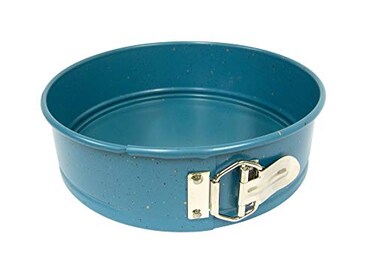 casaWare 9-inch Springform Pan Ceramic Coated NonStick ,Blue Granite