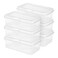 Sterilite Rectangular Large FlipTop, Clear Plastic Storage Box, 6-Pack