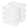 Sterilite Rectangular Large FlipTop, Clear Plastic Storage Box, 6-Pack