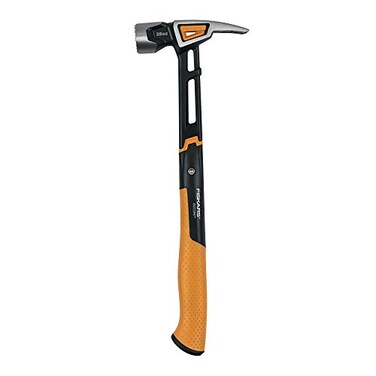 Fiskars Pro IsoCore 16" Milled-Face Framing Hammer with Rip Claw, 28oz