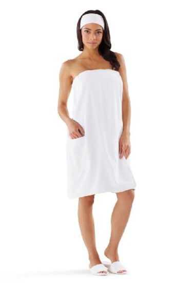 BOCA BT Boca Terry Women's Spa Wrap - Microfiber - White - One Size