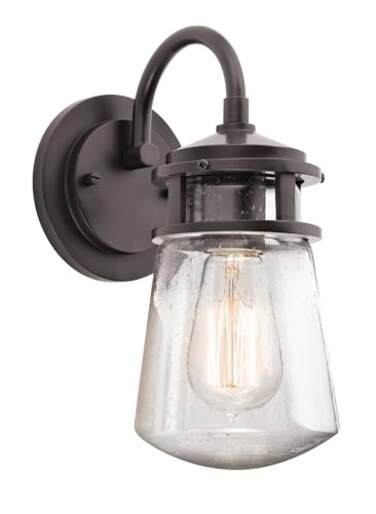 Kichler Lyndon Outdoor Wall Sconce Light, Architectural Bronze
