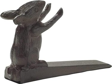 Comfify Rust Brown Cast Iron Mouse Door Stop Wedge“ Felt Bottom