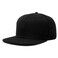 DALIX Flat Billed Baseball Cap Adjustable Hat Size S M L in Black