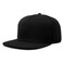 DALIX Flat Billed Baseball Cap Adjustable Hat Size S M L in Black