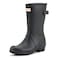 Hunter Women's Original Back Adjustable Short Rain Boots, Black, 6 Medium
