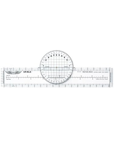 ASA Ultimate Rotating Plotter, CP-RLX, Aeronautical Chart Plotter for Student Pilot Flight Planning, Durable Resin Resists Extreme Temperatures.