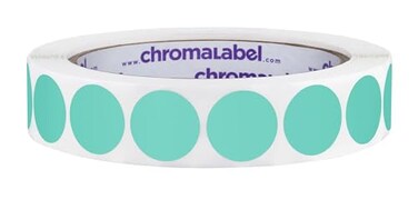 ChromaLabel Aqua Dot Stickers, 3/4 Inch, 1000/Roll