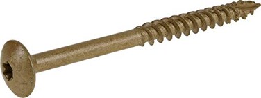 Power Pro Construction Lag Screws, 5/16-18 x 4in, 100 Pack, Bronze